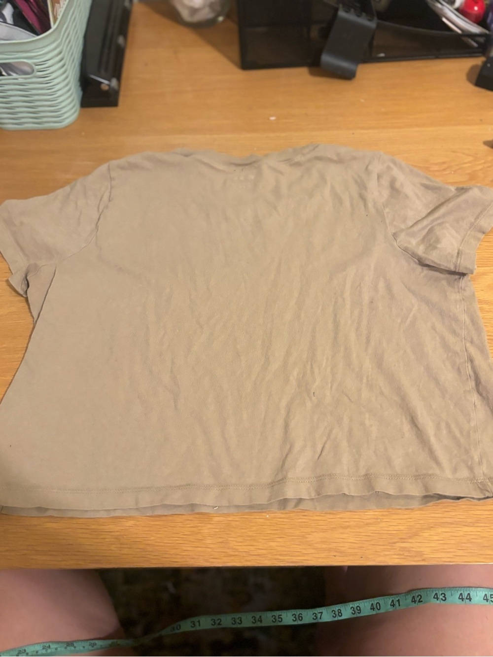 Calvin Klein Short Sleeve Crewneck Tee in Taupe Beige